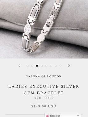 Ladies Executive Silver Gem Bracelet - Silver